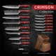 thumbnail image 3 of Juego de Bloque de Cuchillos Senken 16 Piezas Damascus Rojo, 3 of 9