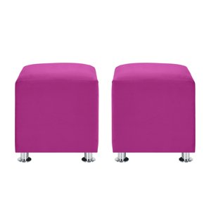 Bodevir - Set Pouf Cali 1C Felpa 12 Fucsia
