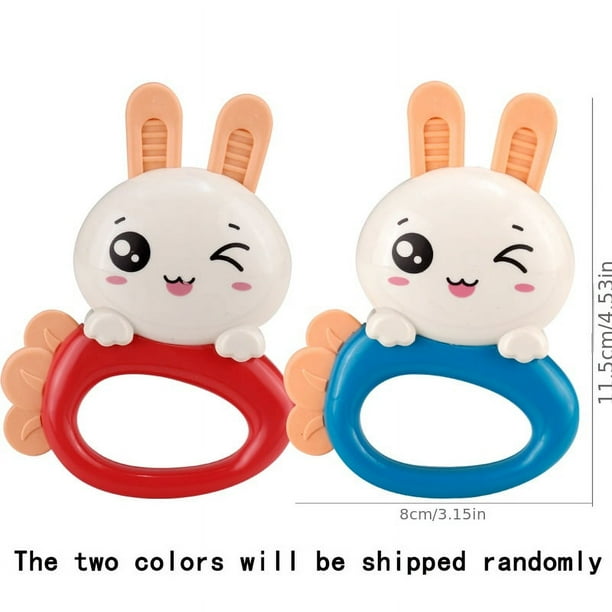 Baby Soft Rubber Rattles, Safe To Chew And Can Be Boiled And Sterilized, Without Peculiar Smell