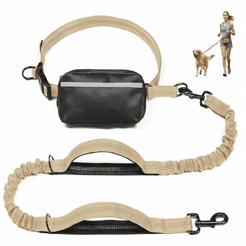 Genérica - Correa Manos Libres Perros Larga Resistente Cinturon Mascota Paseo Canino Anti Tirones Antienredos