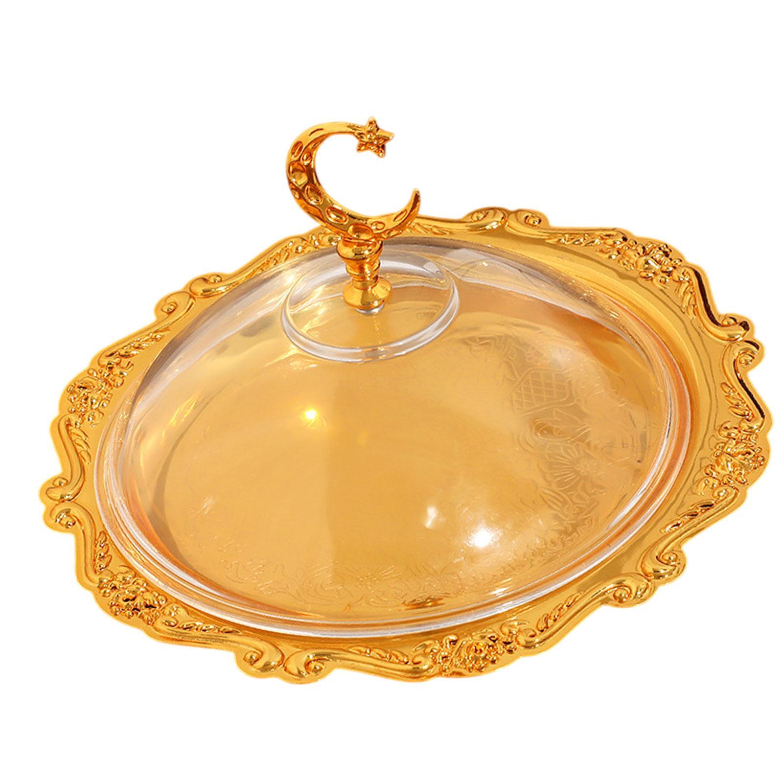 Bothyi - Bandeja De Servicio Europea Con Cubierta, Servidor De Exhibición De Frutas Para Boda En La Encimera