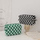 thumbnail image 5 of Bolsa de maquillaje a cuadros, bonita bolsa de cosméticos con cremallera, bolsa de viaje suave para artículos de tocador, suministros de oficina, cosméticos, maquillaje, accesorios de viaje., 5 of 5