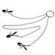thumbnail image 1 of 1pc Adult BDSM Erotic Temptation: 3-Headed Long Chain Metal Nipple Clip - Perfect Alternative Toys for Female Nipple Play!, 1 of 2