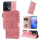 thumbnail image 5 of Funda tipo cartera FOXDOCK para OPPO Reno 8 5G , diseño girasol en relieve, cuero PU, cierre magnético, soporte y tarjetero, 5 of 5