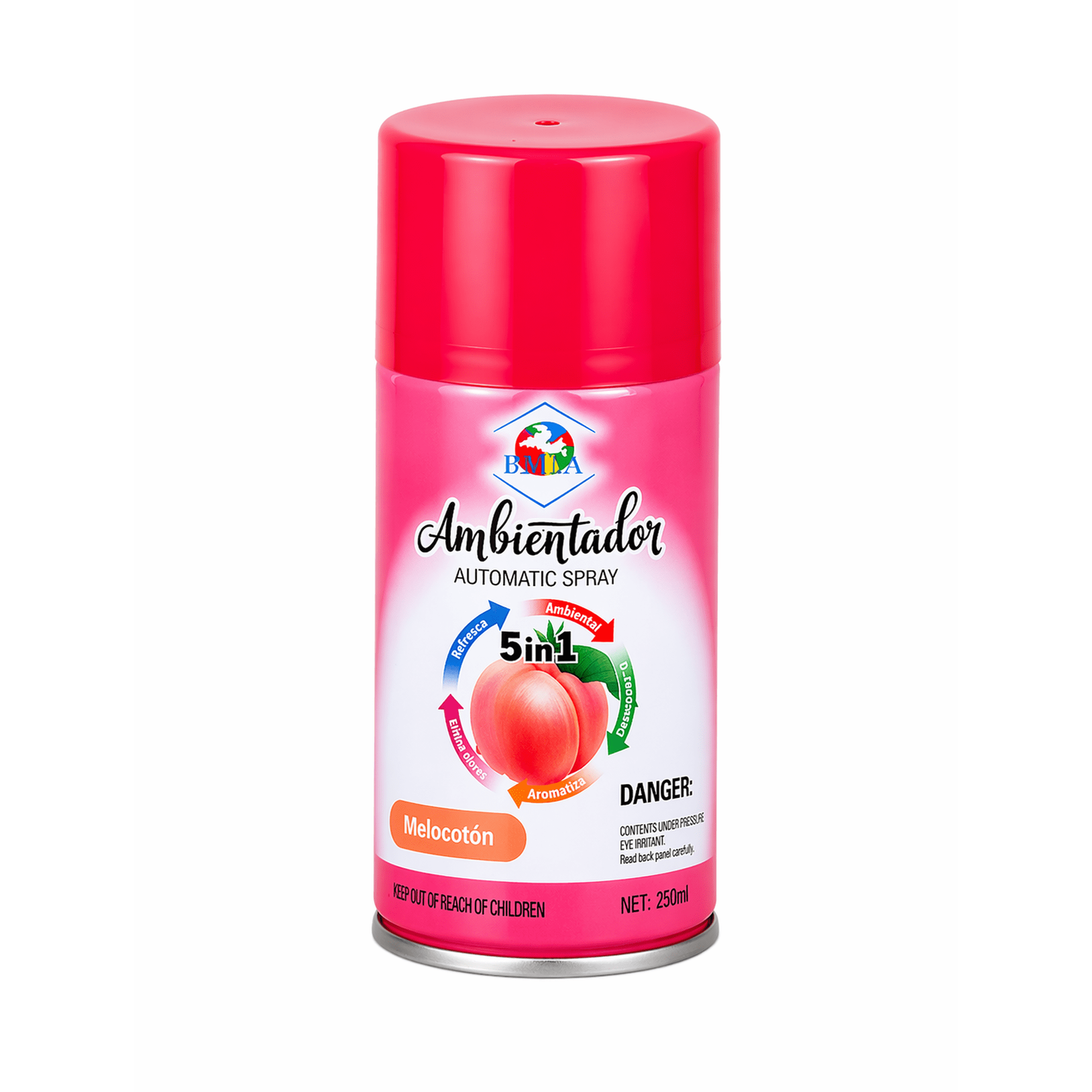 Baima - Ambientador Automático 250 Ml Aroma Melocotón Compatible Con Dispensadores Electrónicos Universal