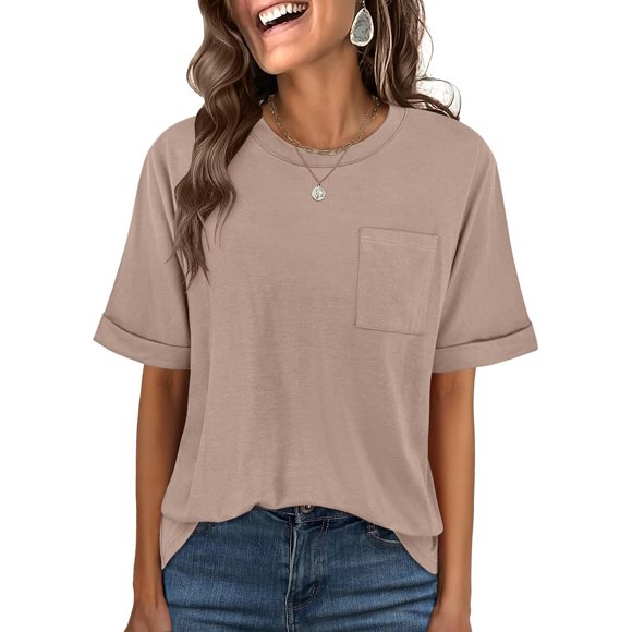 ANRABESS Women's Tops Short Sleeve Oversized T-Shirts