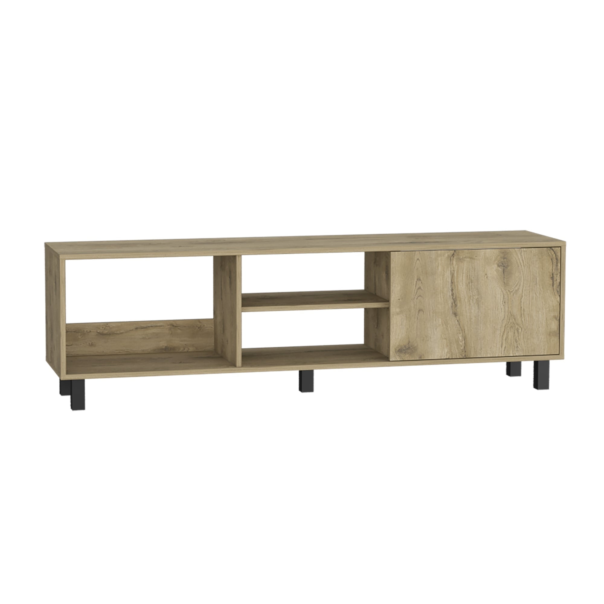 Fmfurniture - Rack Tv 65" 1 Puerta 47,5x160x35 Cm Café Claro