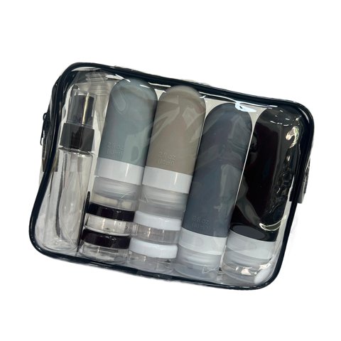 Ioensy - 16 Uds Botellas De Viaje Contenedores Multiusos Para Crema De Ojos Cosméticos Champú Negro