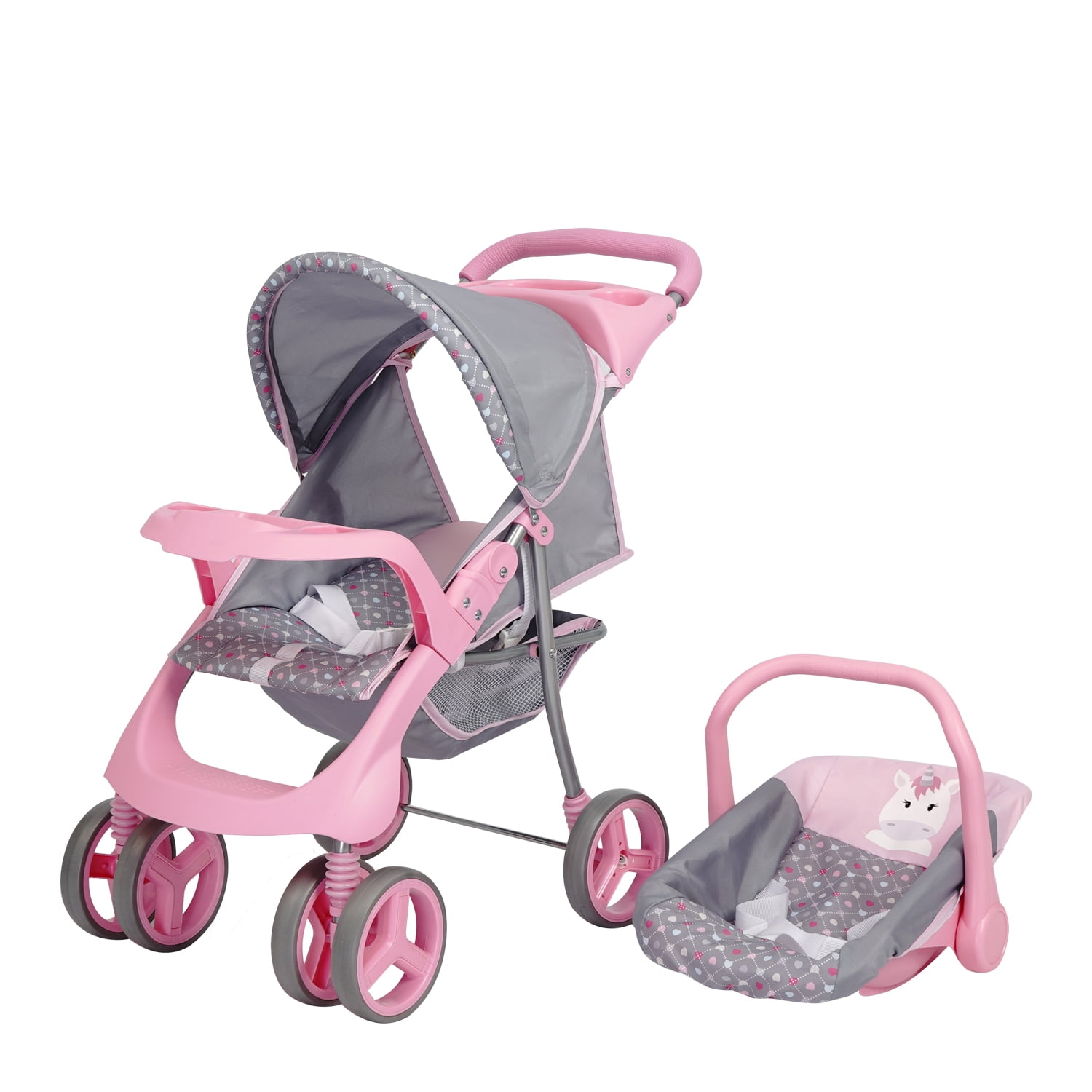 Coche Travel De Juguete Para Muñeca Unicornio Bebesit