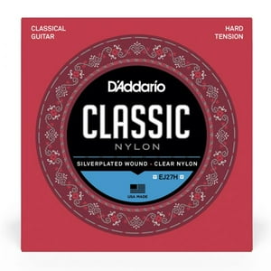 Cuerdas Para Guitarra Clásica Daddario Ej27H, Alta Tensión