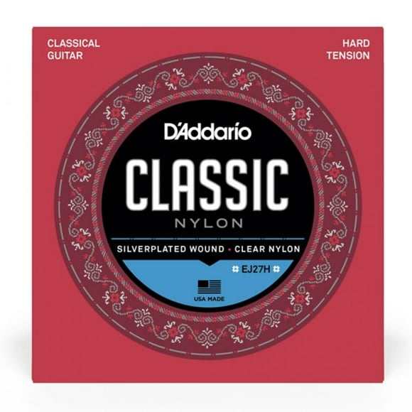 Cuerdas Para Guitarra Clásica Daddario EJ27H, Alta Tensión