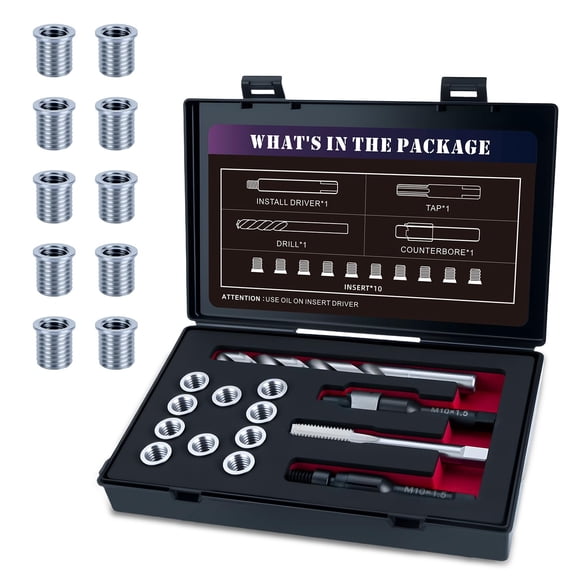 Taladro SENNMONN Kit de reparación de roscas M10x1.5 - 10 piezas