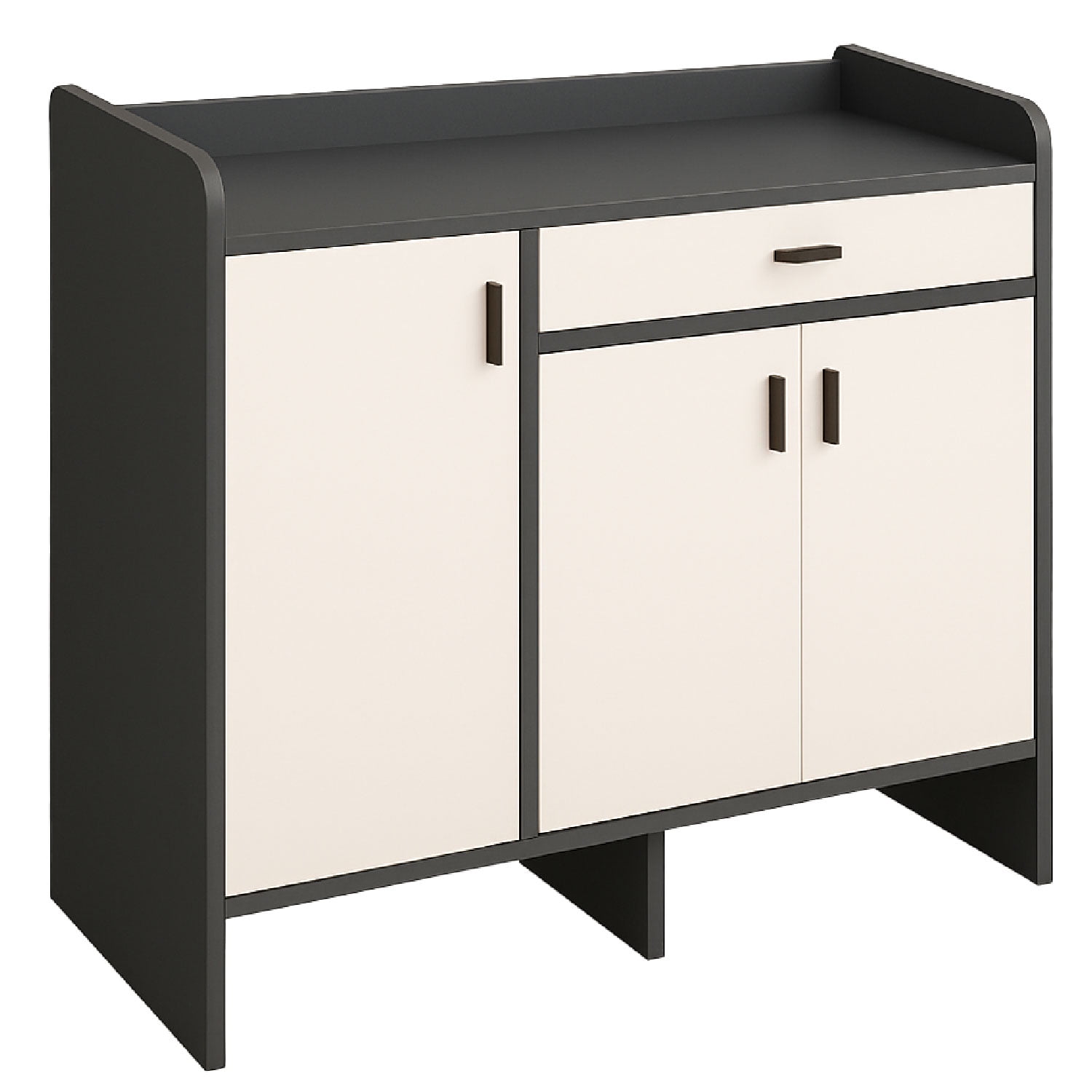 Mundo Online - Zapatero Blackey 3 Puertas Organizador Estante + Cajón 90cm