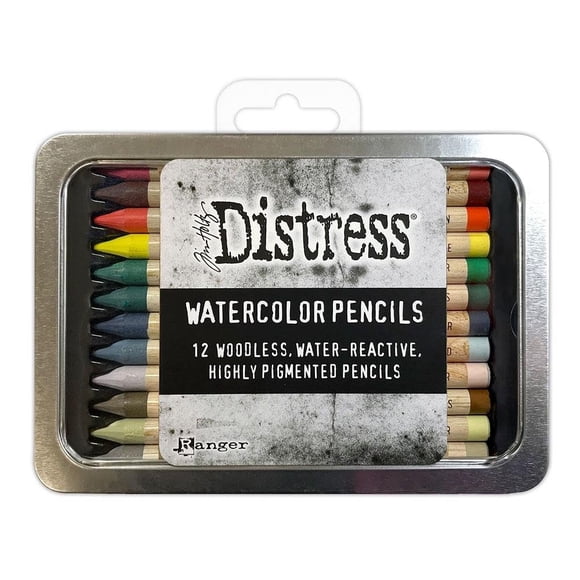Set De Lápices Acuarelables Tim Holtz Ranger Distress De 12 Piezas