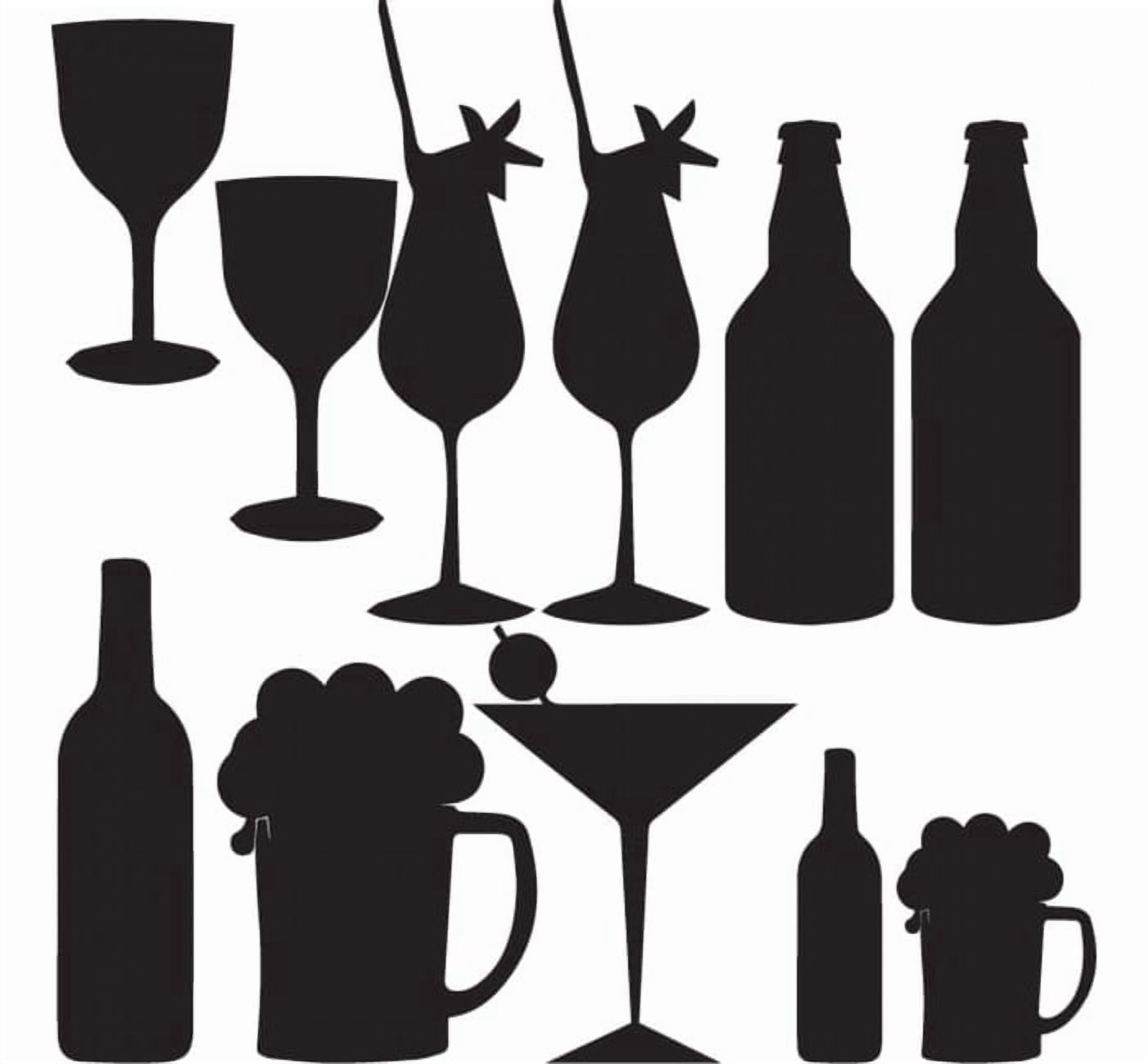 Rienda Libre Graphics - Decomural Bar Drinks Beer Cocktails Wine Set Ws-33297