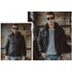 thumbnail image 3 of Chaqueta de Cuero Genuino Caballeros Hombre Moda Masculina, 3 of 3