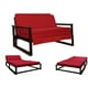 thumbnail image 2 of Futon Metalico Folk 1 plaza  "Rojo", 2 of 2
