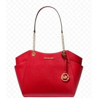 Cartera Michael Kors Jet Set Large Saffiano Cuero Shoulder Bag, Rojo