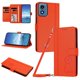 thumbnail image 1 of Funda Cartera Trébol para Motorola Moto G Play 2024 4G con Ranuras Tarjetas y Carga Inalámbrica Naranja, 1 of 6