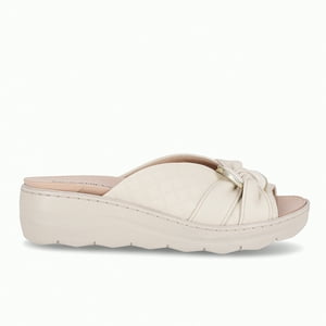 Sandalia Mujer Crema Spa Anabela Piccadilly