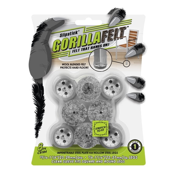 Protector de suelo para muebles, almohadillas de fieltro transparente GorillaFelt