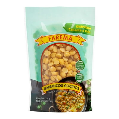 Garbanzos Cocidos Envasados 250 G Farema