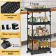 thumbnail image 2 of Carrito de almacenamiento SPACEKEEPER de 4 niveles para cocina y baño, negro, 2 of 7