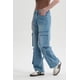 thumbnail image 2 of Jeans Mujer Calce Recto Cargo Amarra Azul Claro, 2 of 4