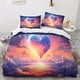 thumbnail image 2 of Juego De Funda Nórdica Love Clouds Juego De Ropa De Cama 3d Funda Nórdica Decorativa De Microfibra Y Poliéster Dream Sky Con Fundas De Almohada Cremallera Juego De 3 Piezas, 2 of 3