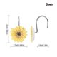 thumbnail image 3 of Juego de 12 ganchos para cortinas de ducha de resina de girasol amarillo iluminado por el sol, 3 of 5