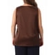 thumbnail image 3 of Agnes Orinda Conjuntos de Halloween para Mujeres Tallas Grandes Escuela Colegio Seda Satén Tops de Tirantes Cuello en V Casual Blusas sin Mangas Básico Camiseta 4X Marrón Oscuro, 3 of 6