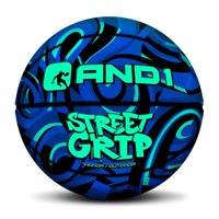 And1 - Balón De Baloncesto De Cuero Premium Street Grip Azul Talla 7