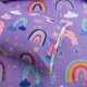 thumbnail image 5 of Lightwe-ight So-ft 3 Piece R-ainbow Comfort-er Set with 2 Pillo-w Covers Cartoon Lo-ve Hearts Suns -and Stars Bedding Set- for Girls Boy-s Kids Twin Dark Blue, 5 of 5