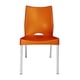 thumbnail image 2 of Silla Plástica Naranja Con Patas Metálicas Y Filtro Uv, 2 of 7