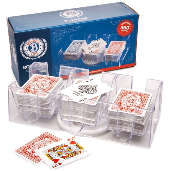 Bandeja giratoria Brybelly Elite de acrílico transparente, 9 unidades