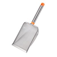 Magideal - Cuchara Para Ar Arena Para Gatos, Pala Para Arena Para Gatos, Agarre Cómodo Antiadherente, Pala Para Limpieza De Mascotas De Acero Inoxidable , Malla Malla 2.0X2.0Mm