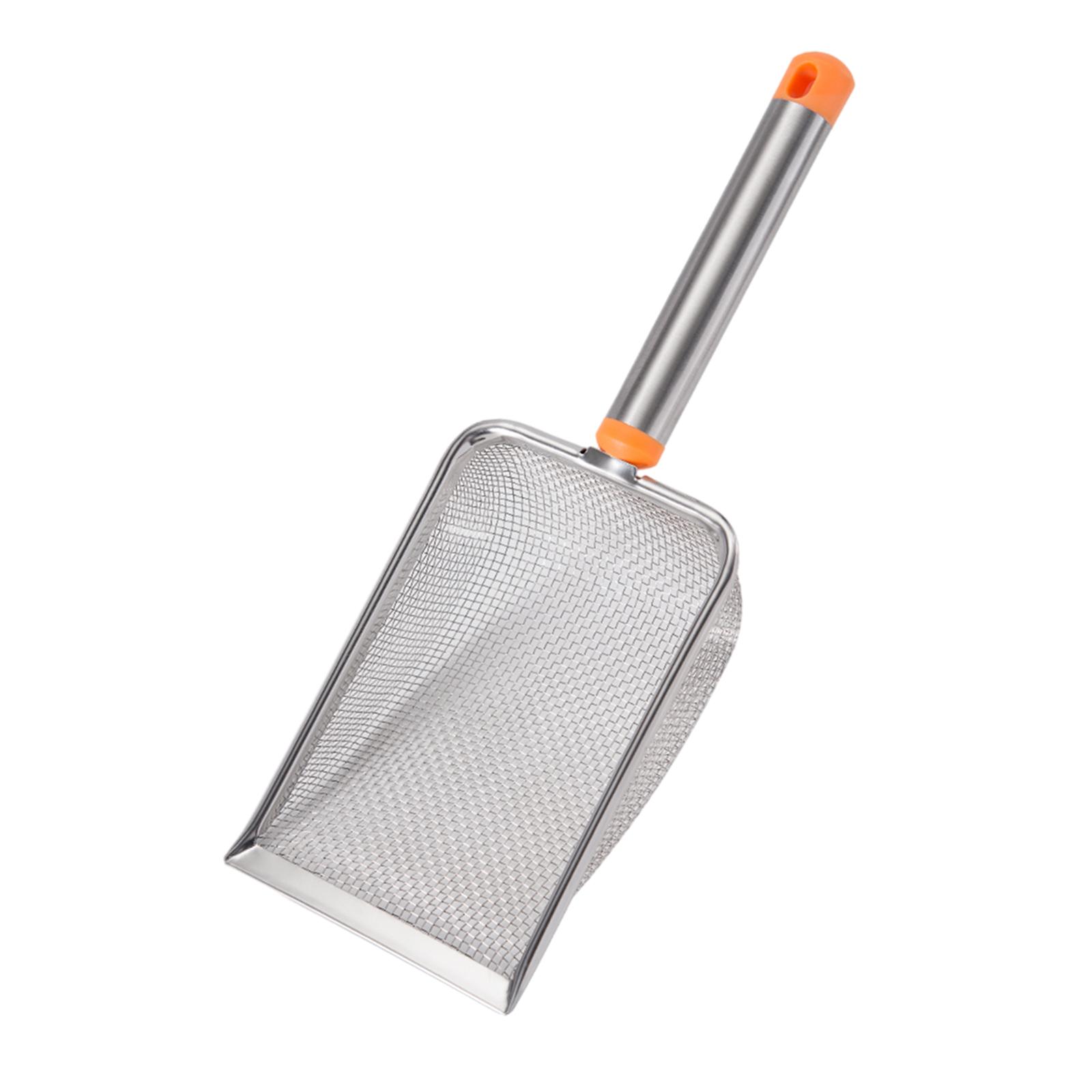 Magideal - Cuchara Para Ar Arena Para Gatos, Pala Para Arena Para Gatos, Agarre Cómodo Antiadherente, Pala Para Limpieza De Mascotas De Acero Inoxidable , Malla Malla 2.0X2.0Mm