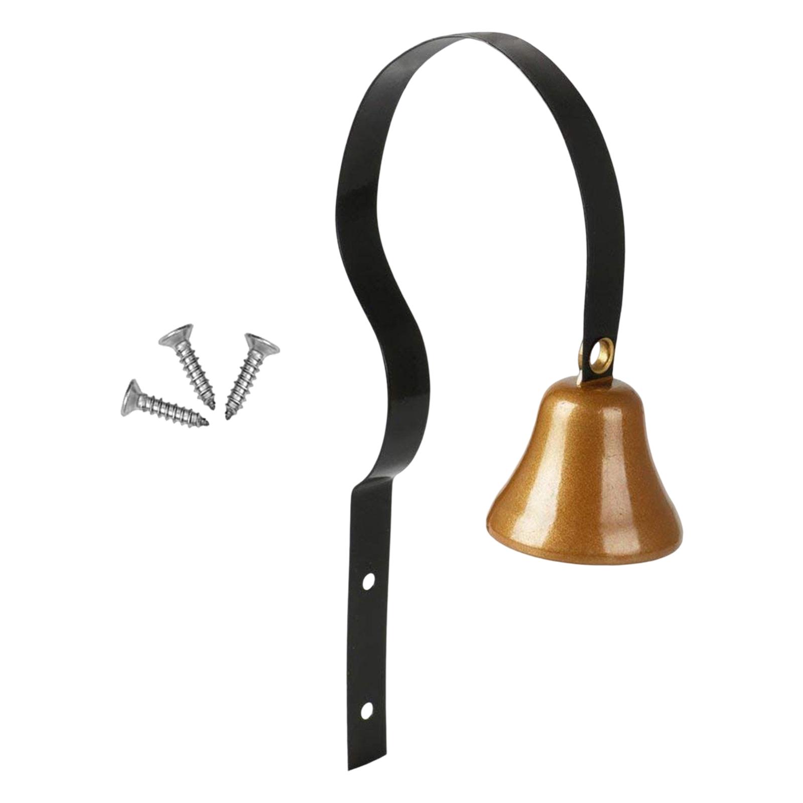 Magideal - Timbre De Metal Para Perro Con Tornillos, Puerta/Montado En La Pared, Campana Para Cachorros, Entrenamiento De Perros, Allanamiento De , Ir Al , Negro