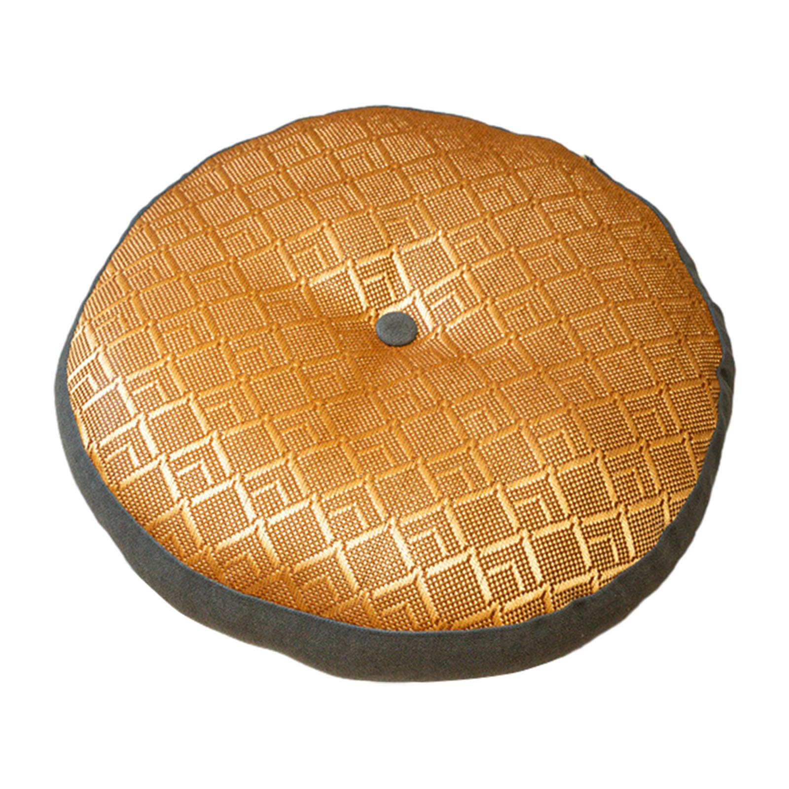 Ioensy - Cojín Redondo De 40 Cm Para Suelo De Meditación, Multifuncional, Para Jardín, Oficina, Fondo Gris Oscuro