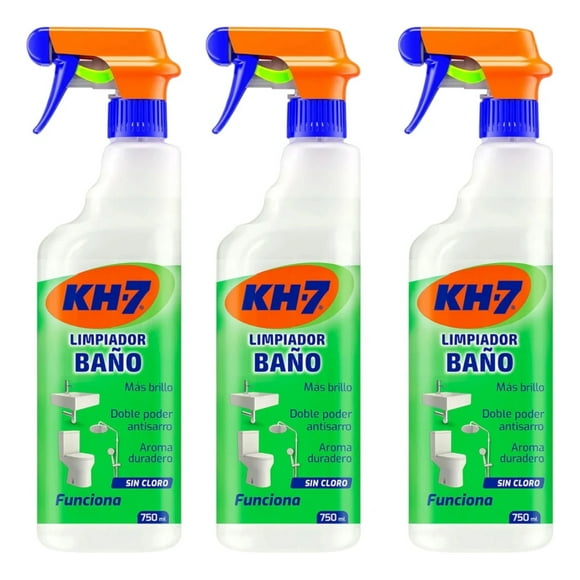 Kh-7 Multiuso Limpiador Baño Manchas Sarro 750ml x3