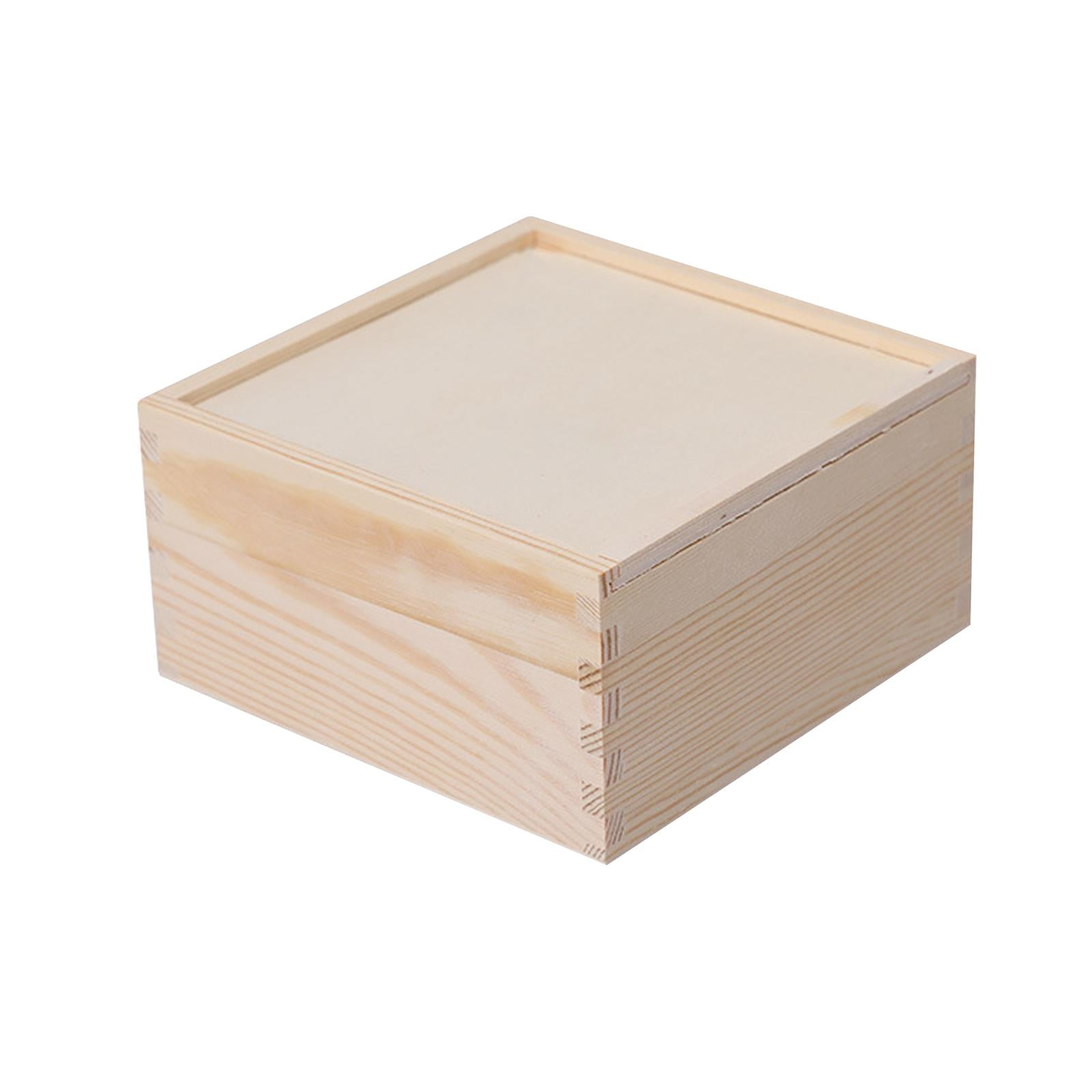 Magideal - Caja De Madera Para Bodas, Caja De Dulces, Organizador, Caja De Joyería De Recuerdo Rústica, Caja De Regalo Para Organizadores De Escritorio, Arte, Pa 15x15x8cm