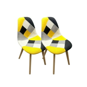 Habita2 Chile - Pack 2 Sillas Patchwood Amarillo