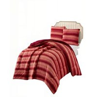 Genérico - Cobertor Imitacion De Piel De Conejo Con Diseño 2P 230Cmx250Cm Color Rojo