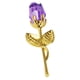 thumbnail image 4 of Rosa De Cristal, Regalo De Flores, Regalo De Boda, Navidad, Romántico Para Mujeres, Su Abuela, Dorado, Morado, 4 of 5