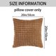 thumbnail image 5 of REGALWOVEN 2 piezas Fundas de cojín de felpa de piel sintética a cuadros Sólidas Suaves Peludas Acogedoras Fundas de almohada Marrón 20 x 20 pulgadas, 5 of 6