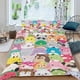 thumbnail image 2 of Squishmallow Conjunto de sábanas temático, trío de piezas, cómodo y amigable con la piel, diseño único, regalo de decoración para el hogar para familiares, amigos y fans,140X210cm, 2 of 6