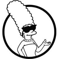 Rienda Libre - Sticker The Simpsons Bart Homer Lisa Maggie Marge Auto