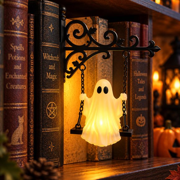 Lámpara Fantasma Rdogeia LED para Estantería – Decoración Halloween