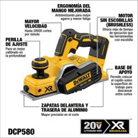Dewalt - Cepillo Xr 20V Sin Carbones Y Sin Batería Dcp580B