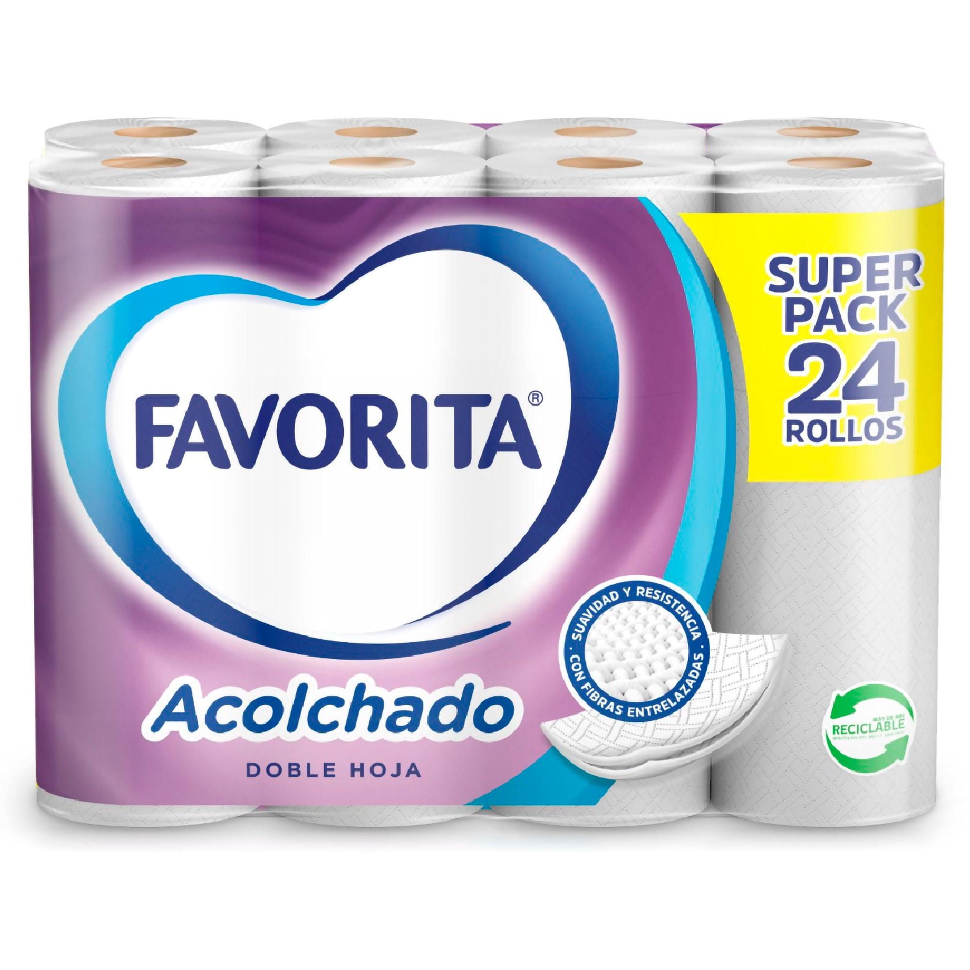 Papel Higiénico Doble Hoja 25 M 24 Un Favorita